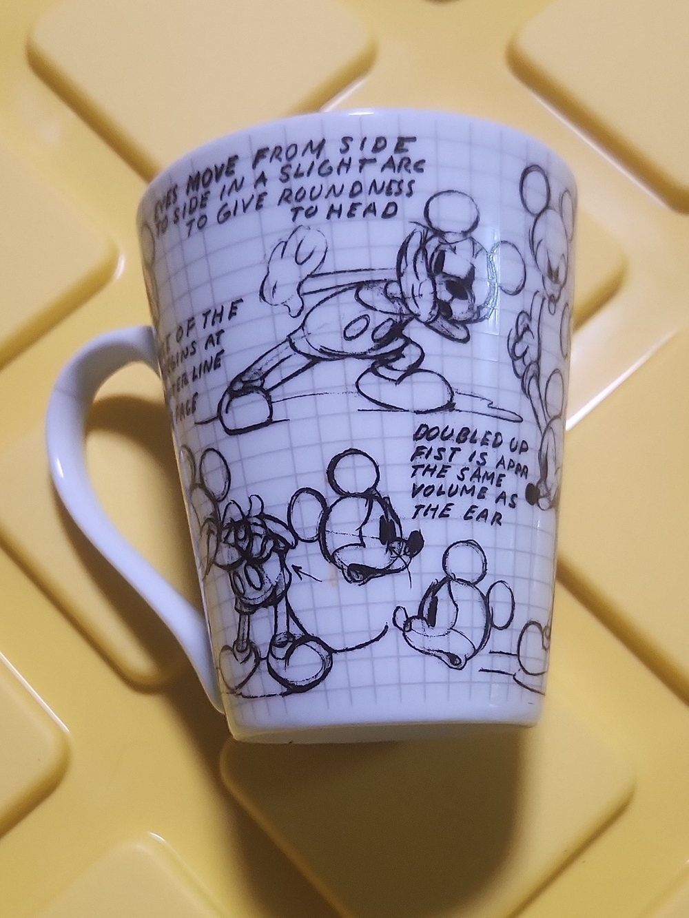 Disney Black & White Sketch Mickey Mouse Ceramic Mug